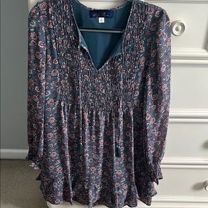 Floral Blue Women's Dress